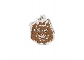 Brown Pomeranian metal plate