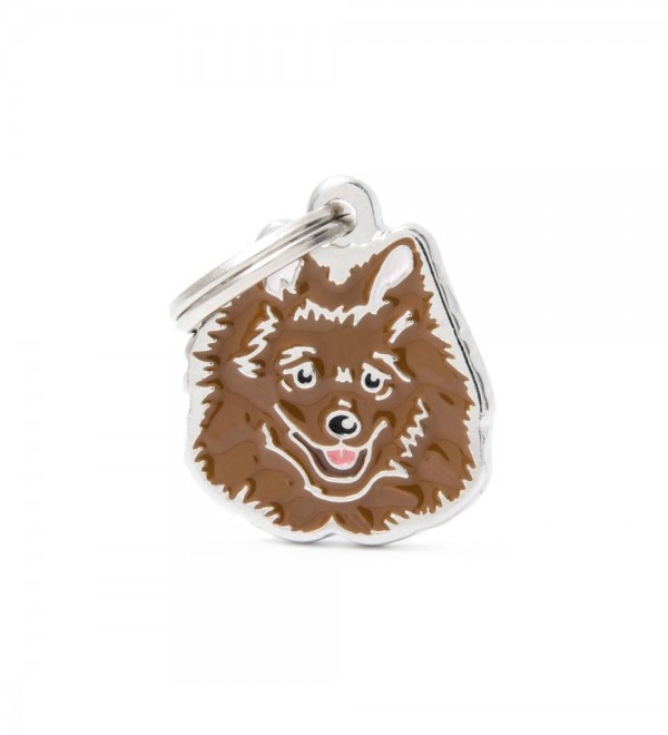 Brown Pomeranian metal plate