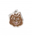 Brown Pomeranian metal plate