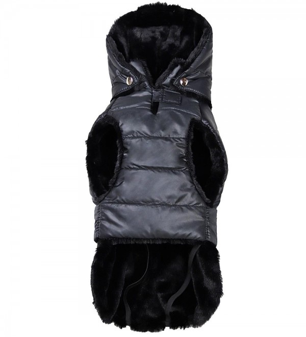Black Feather Dog Coat