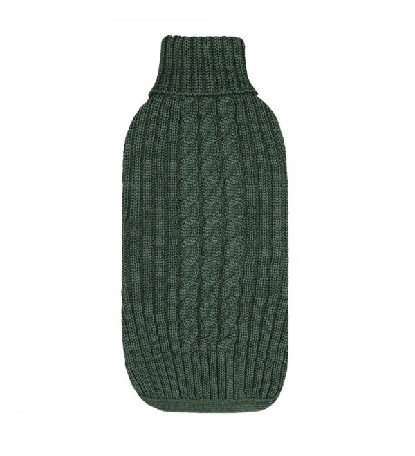 Khaki Green Braided Dog Sweater