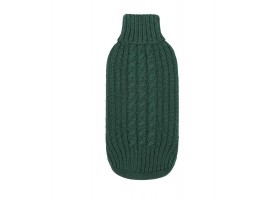 Braided Green Dog Sweater