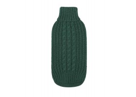 Green Braided Dog Sweater