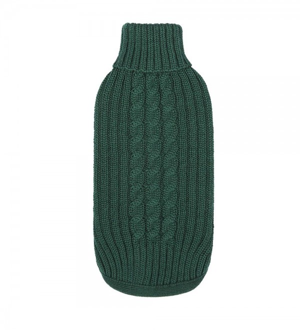 Green Braided Dog Sweater