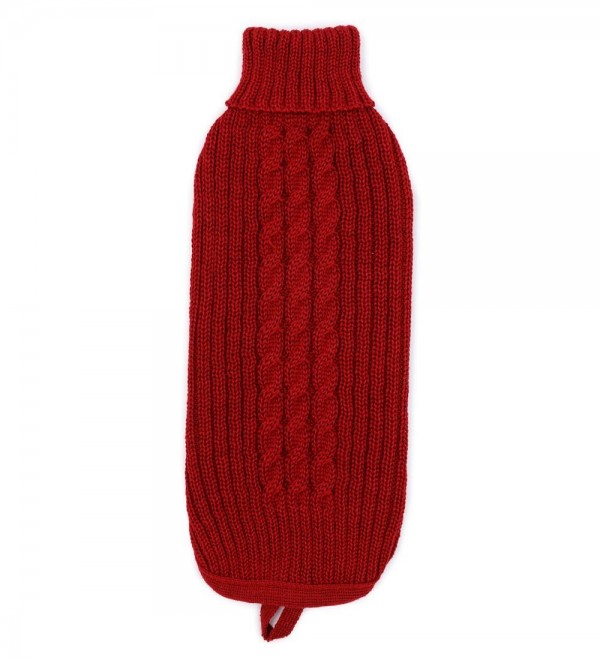 Burgundy Braided Dog Sweater