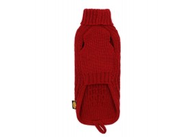 Burgundy Braided Dog Sweater
