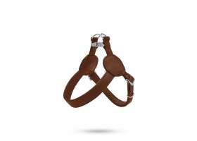 Leather dog harness - Movie Brown