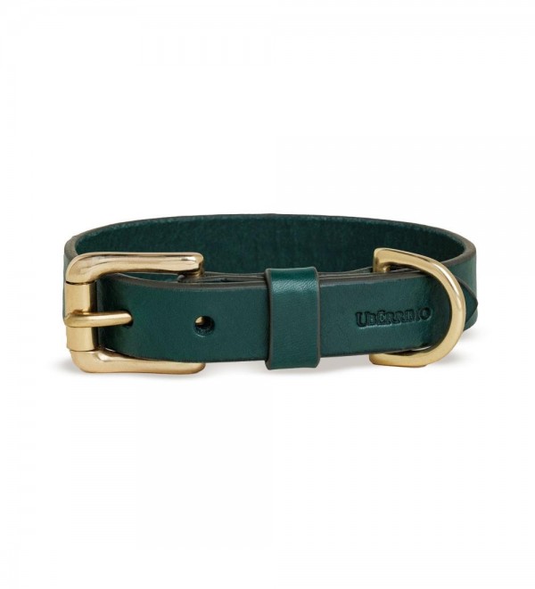 Collar Leather Heritage Dark Green