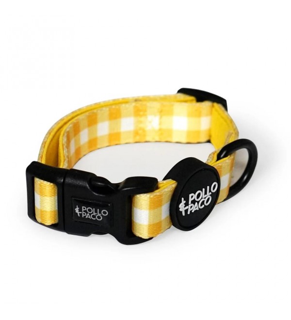Collar Dog Yellow Vichy