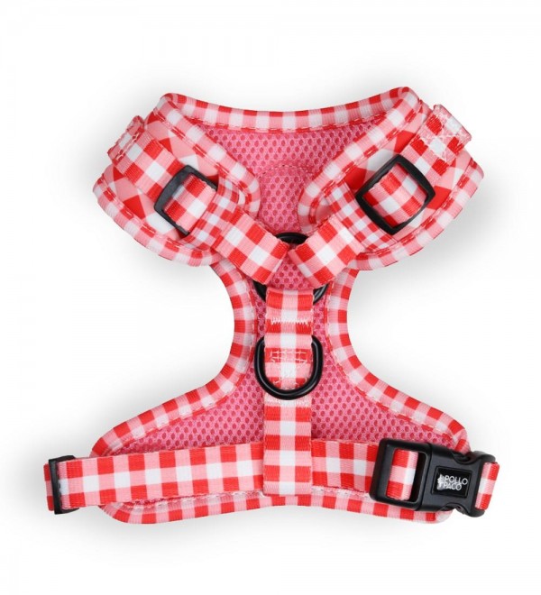 Red Vichy Dog Harness
