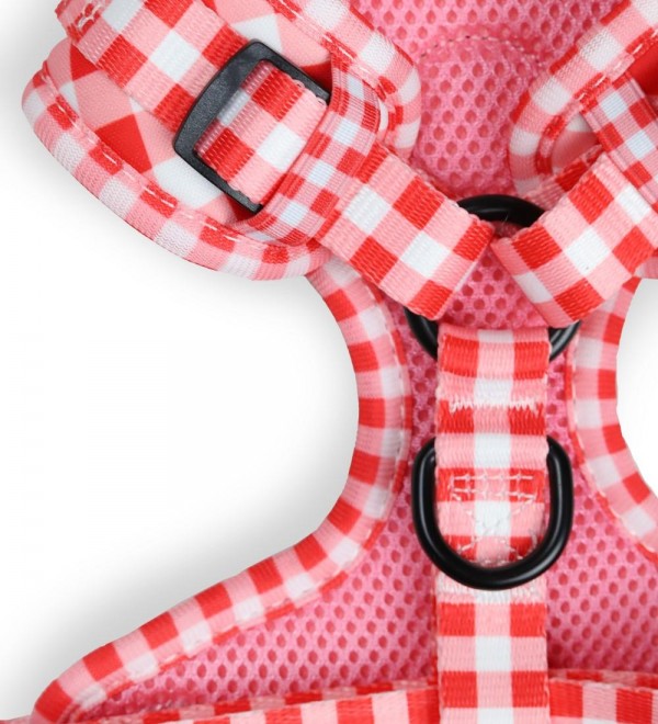 Red Vichy Dog Harness