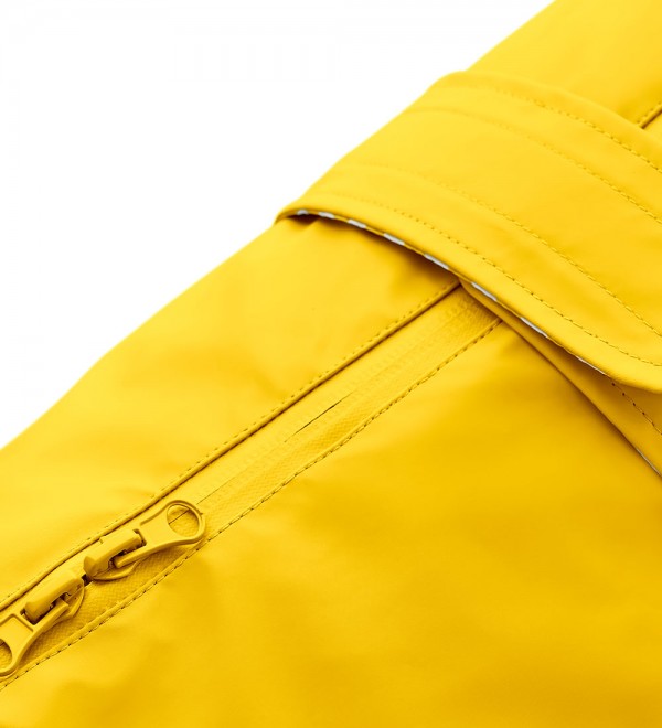 Yellow Milford dog raincoat