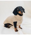 Beige Dog Sweater - 100% Merino Wool