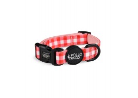 Collar Perro Vichy Rojo