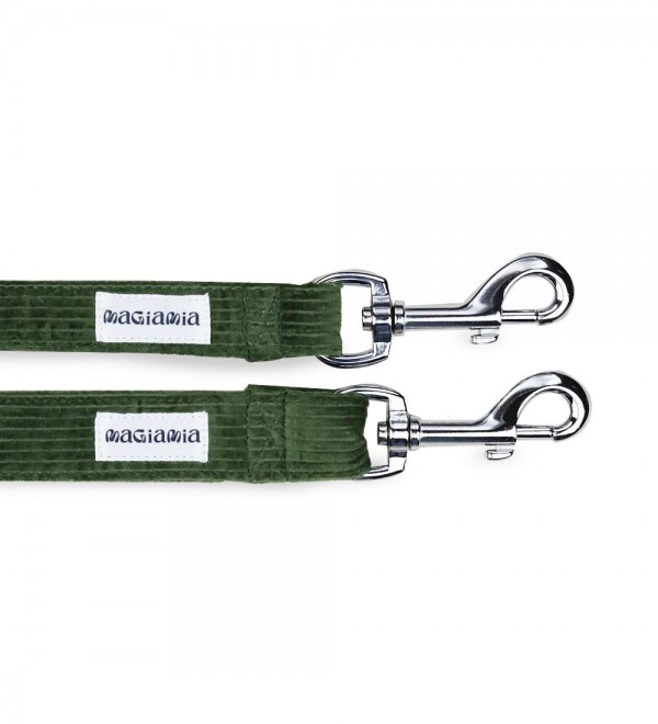 Collar Multiposition Dog - Green Corduroy