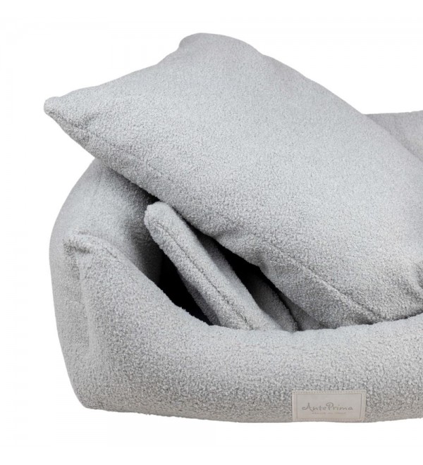 Cama Perro Teddy Gris