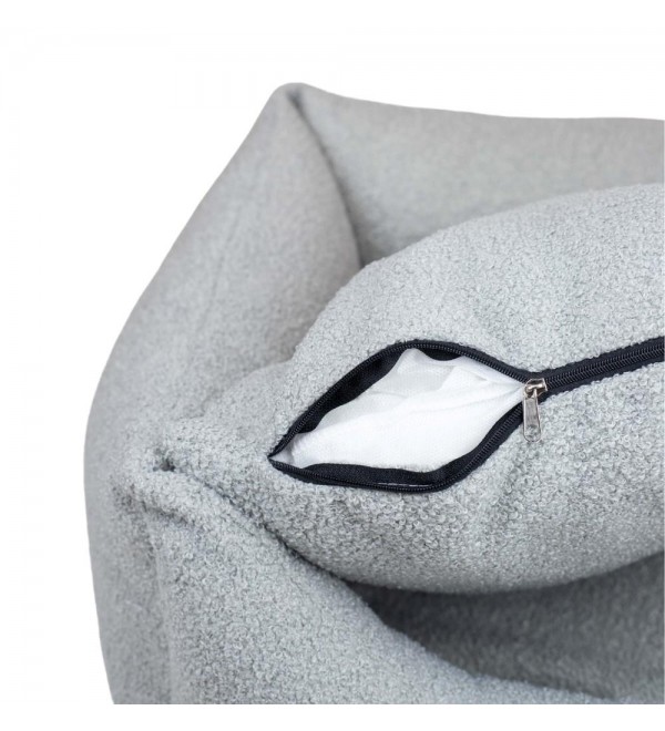 Cama Perro Teddy Gris