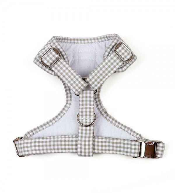Arnés para Perro Ajustable Vichy Beige