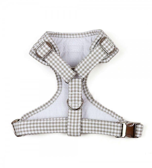 Arnés para Perro Ajustable Vichy Beige