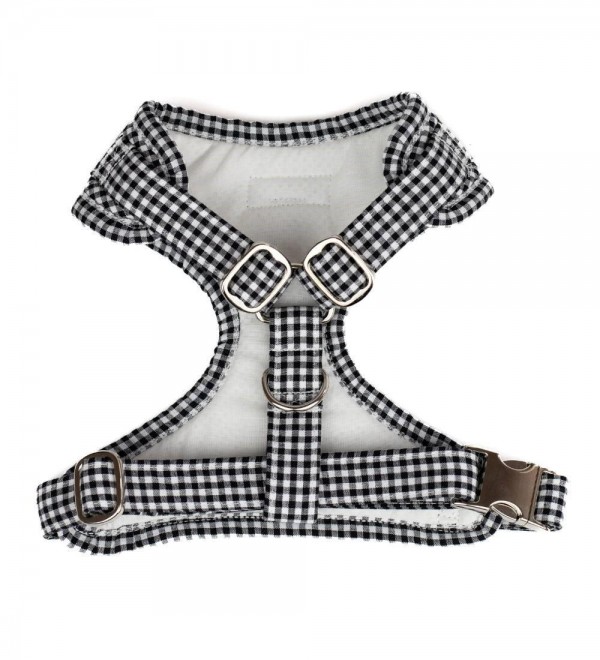 Arnés para Perro Ajustable Vichy Negro