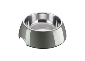Dog Feeder and Waterer - Gray Melamine