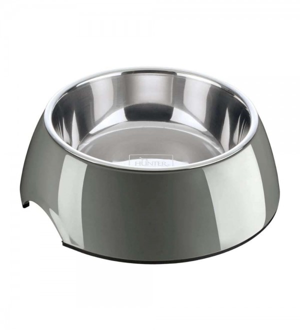 Dog Feeder and Waterer - Gray Melamine