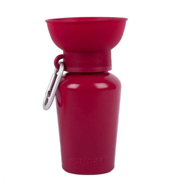 Botella Bebedero Flip Burdeos