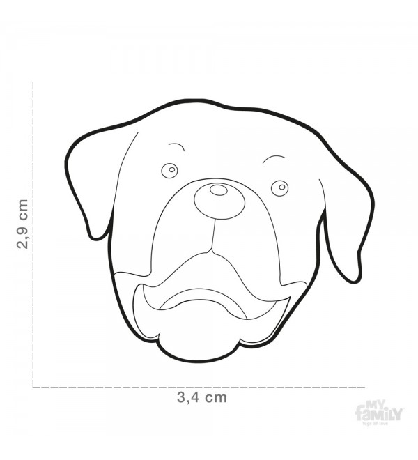 Chapa Perro Perro Friends Rottweiler