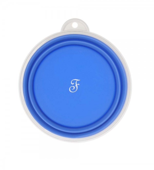 Bebedero y Comedero plegable perro - Travel Añil