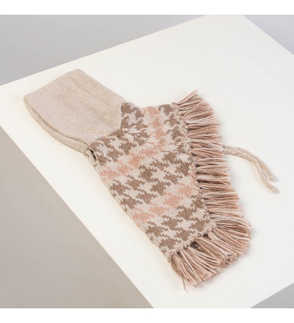Poncho para perro Soft Houndstooth