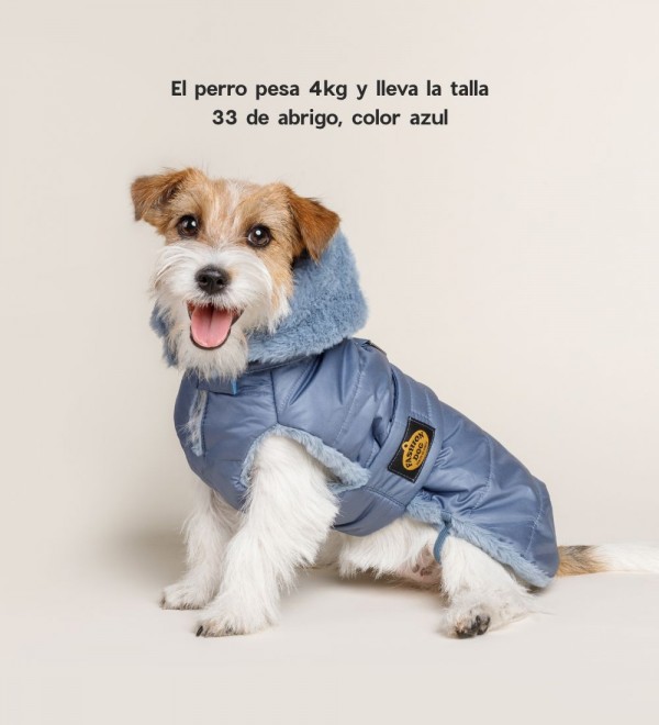 Abrigo para perro Plumas Beige