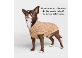 Beige Braided Dog Sweater