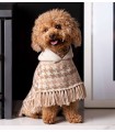 Soft Houndstooth Dog Poncho