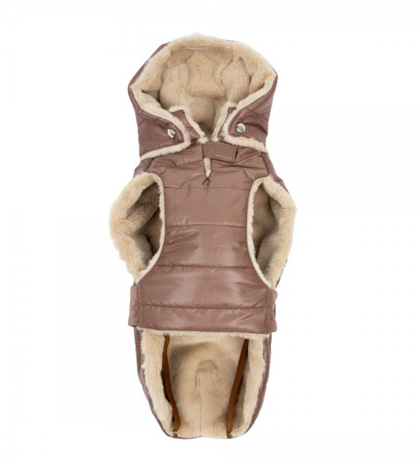 Brown Puffer Coat for Dogs