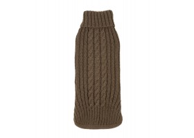 Braided Brown Coffee Dog Sweater