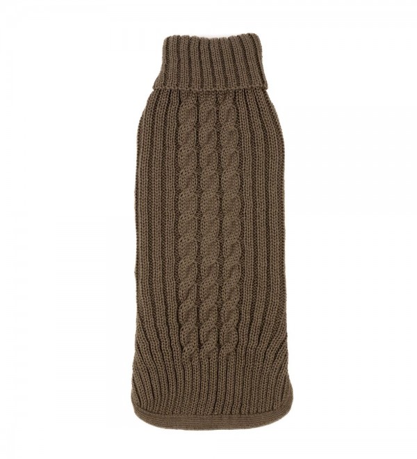 Braided Brown Coffee Dog Sweater