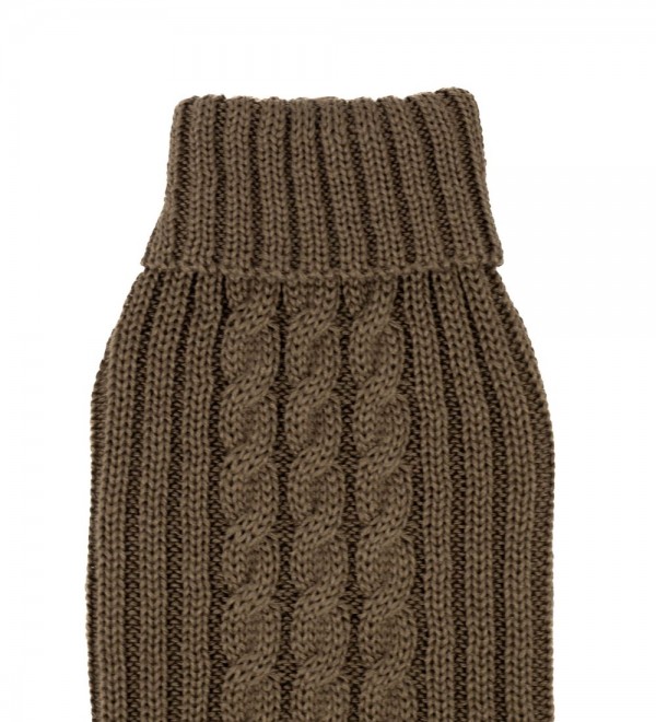 Braided Brown Coffee Dog Sweater