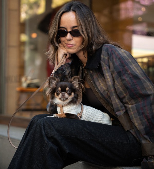 White Braided Dog Sweater