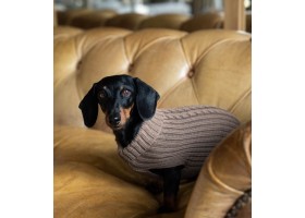Braided Brown Coffee Dog Sweater