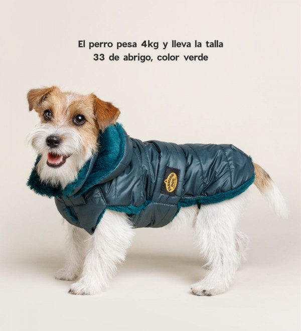 Abrigo para Perros Plumas Kaki