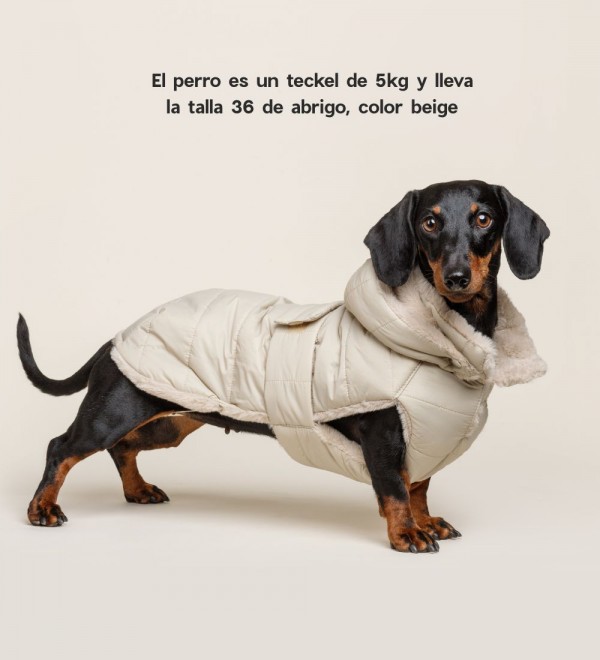 Beige Feather Dog Coat