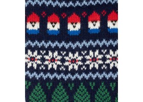 Jersey Holiday Gnomes Azul Marino