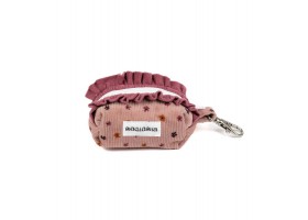 Bag holder in pink floral corduroy