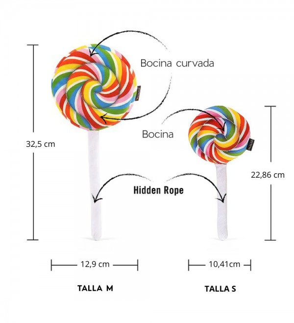 Peluche para perros Piruleta