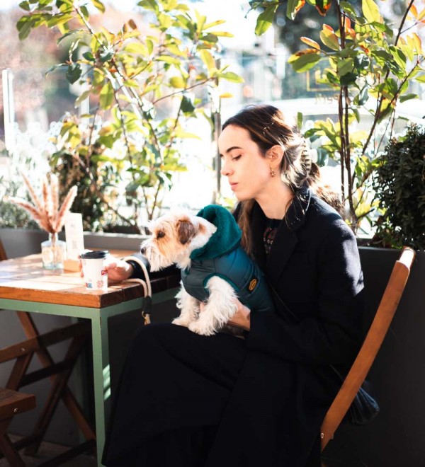 Dog Coat Puffer Green