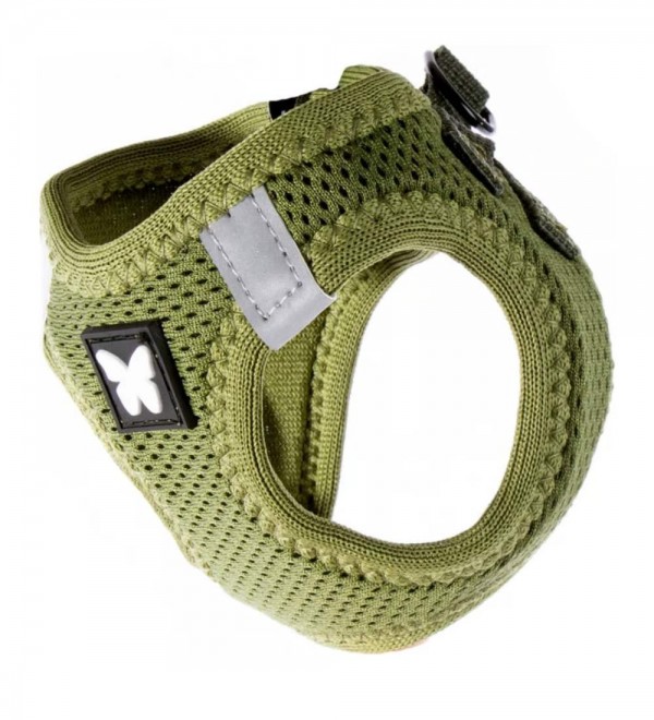 Mesh Green Khaki Dog Harness