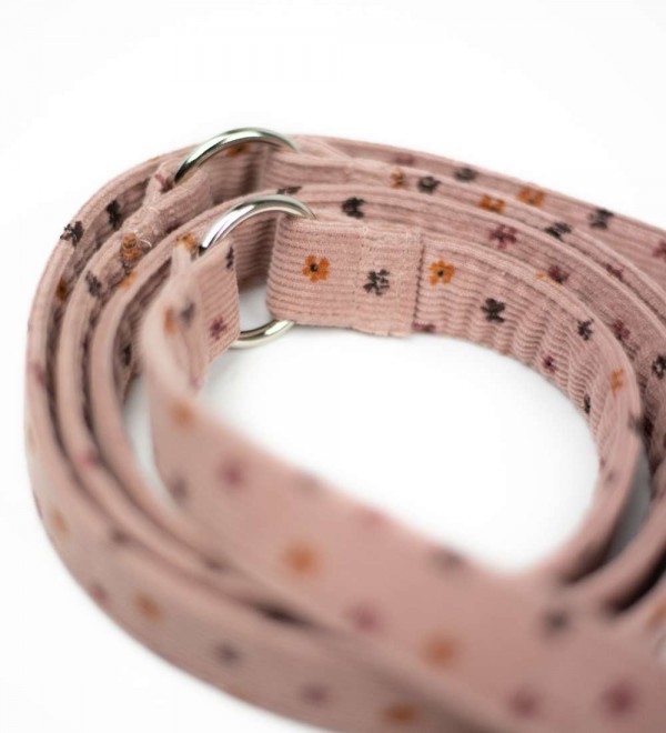 Leash Multiposition Strap with Pink Floral Pattern