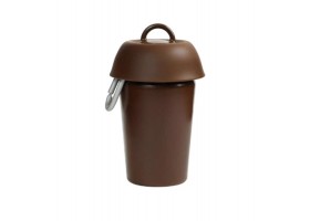 Botella Bebedero Flip Marrón