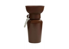 Botella Bebedero Flip Marrón