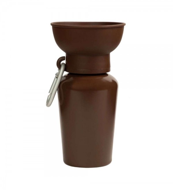 Botella Bebedero Flip Marrón